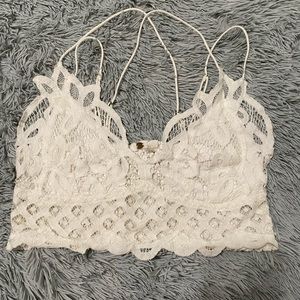 Free people white bralette, stretch